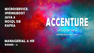 Celebrity Accenture | Java spring boot microservice | Managerial Interview | Round 2 Net Worth