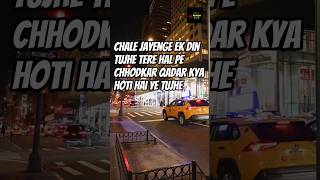Chale jayenge ek din tujhe tere hal pe chhodkar qadar kya hoti hai ye tujhe #shortsfeed #shayari