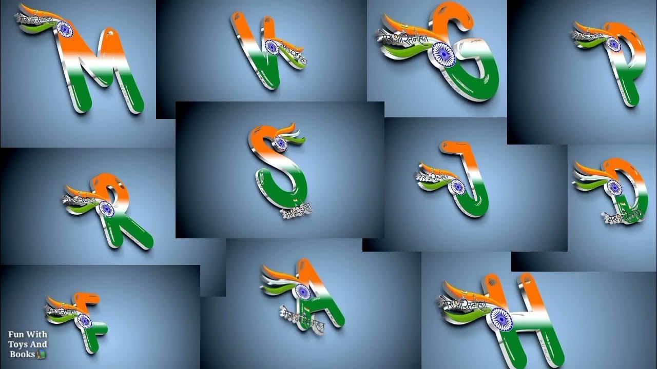 Tiranga Alphabets A to Z Download, Indian Flag Letters A to Z New ...