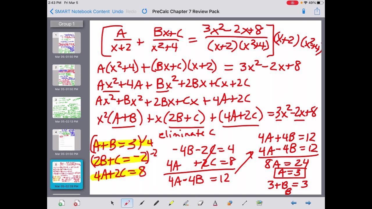 PreCalc Chapter 7 Test Review Pack answer key #14-24 - YouTube