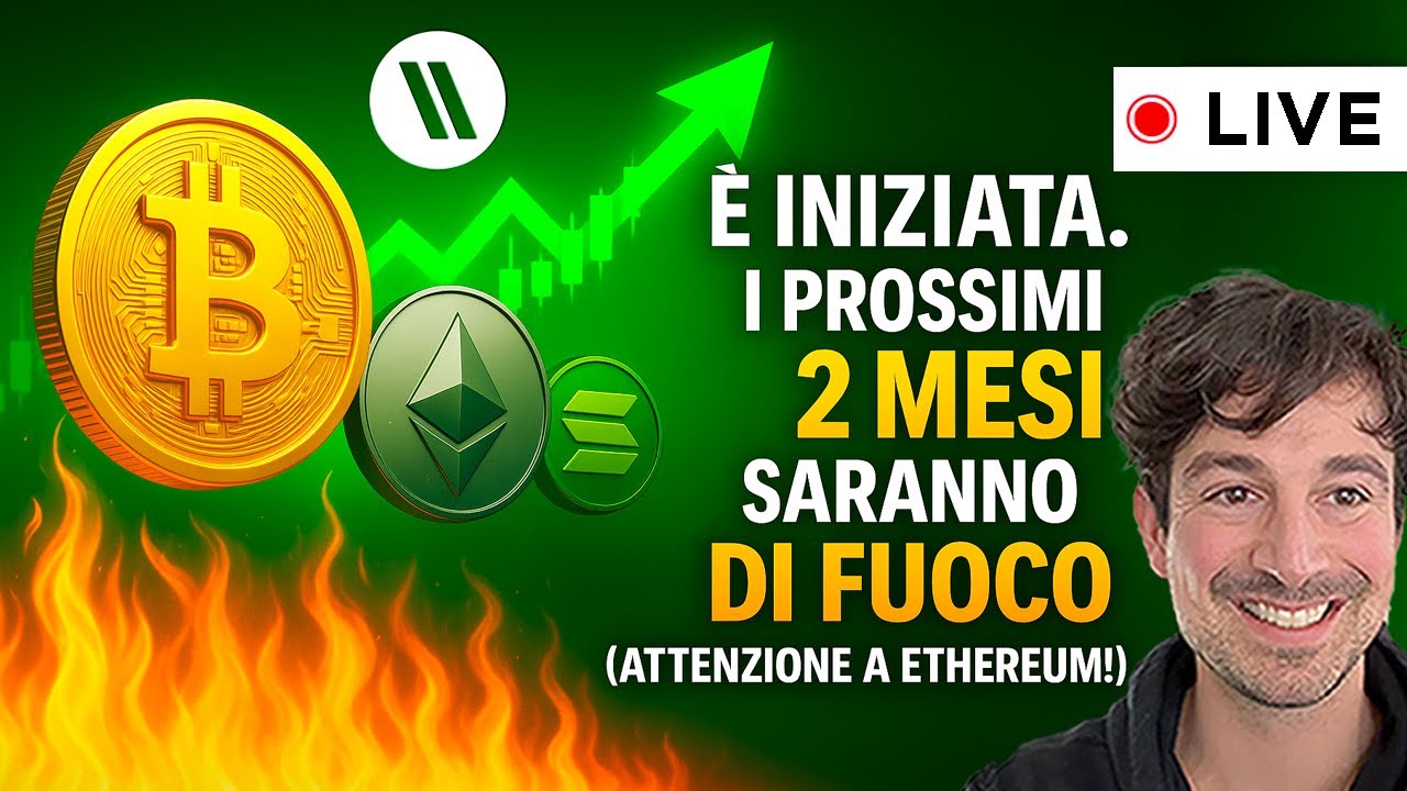 BITCOIN, CRYPTO: È INIZIATA. I PROSSIMI 2 MESI SARANNO DI FUOCO (ATTENZIONE  A ETHEREUM!)