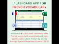 French Vocabulary Flashcards | Excel App | 2,300 Most Common French Words with Audio + Examples