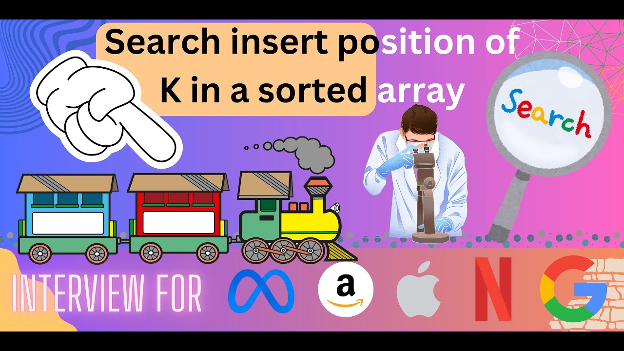 Search insert position of K in a sorted array - YouTube