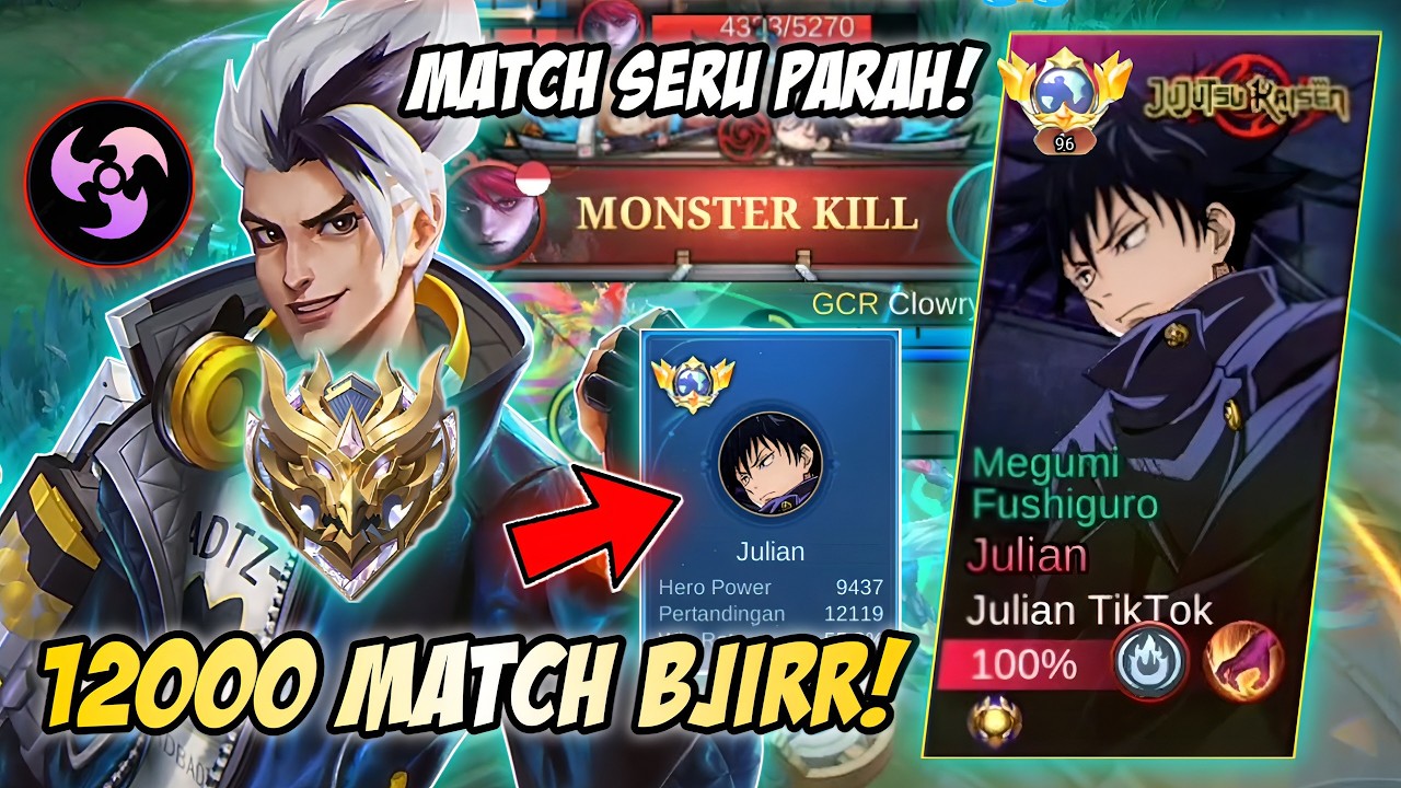 MATCH SENGIT PARAH! NABRAK TOP GLOBAL JULIAN 12000 MATCH! GILA! INI GIMANA CARA MENANGNYA? | MLBB