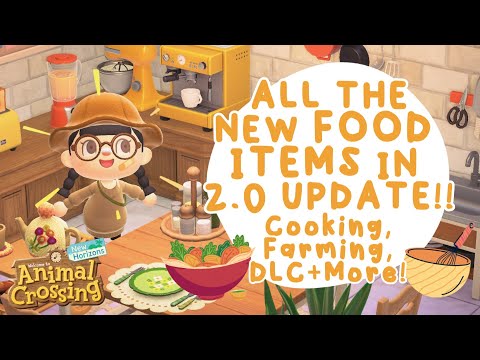 All The New FOOD ITEMS In 2.0 Update DLC Animal Crossing New Horizons