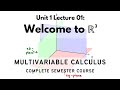Multivariable Calculus Unit 1: Exploring (x,y,z) Space and R3 Basics 📐