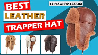 Leather Trapper Hats for Men and Women