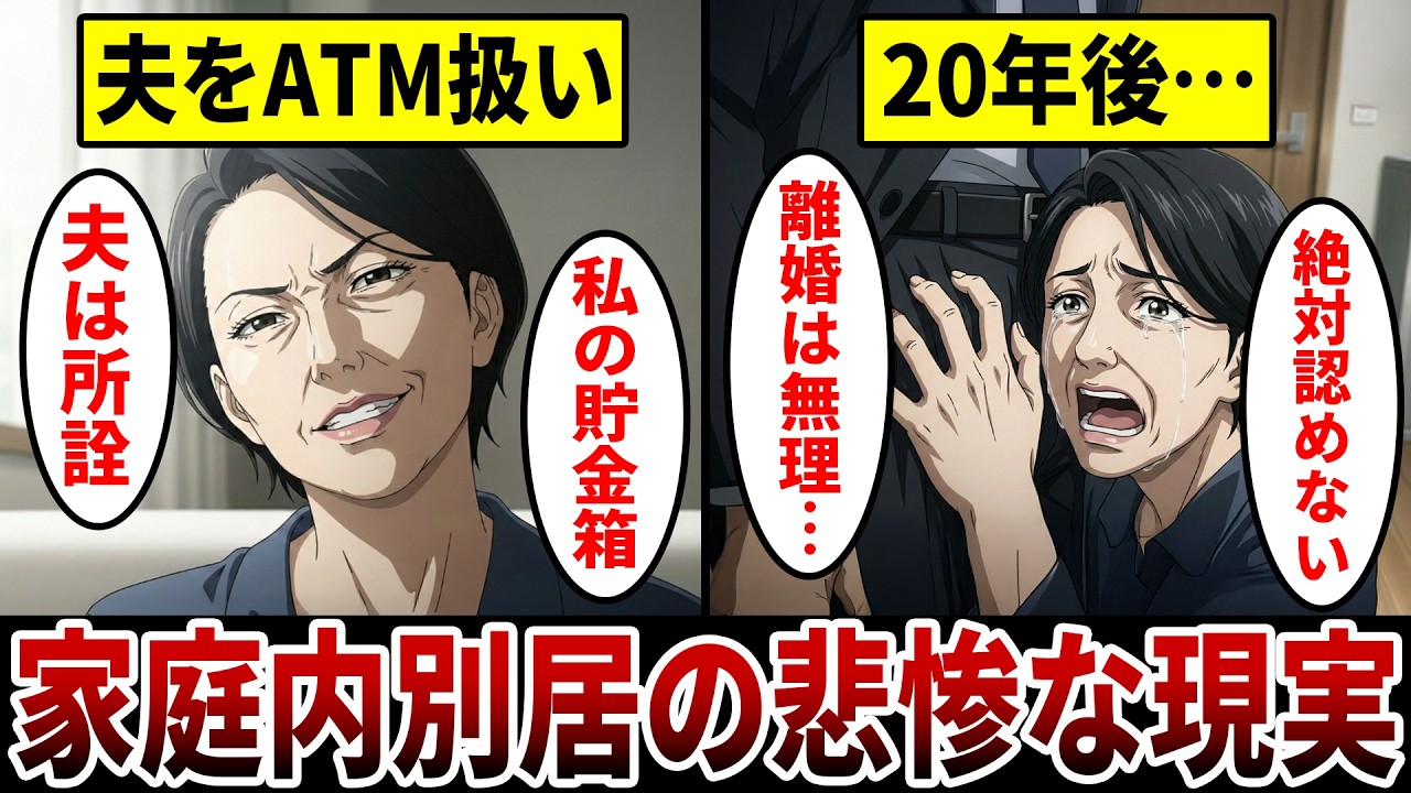 【漫画】20年旦那を見下し続けた妻の末路「黙って稼いでくればいいのよ」夫を邪魔者扱いした妻の悲しい現実。