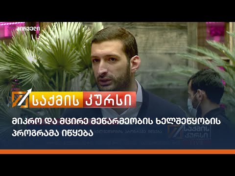 მიკრო და მცირე მეწარმეობის ხელშეწყობის პროგრამა იწყება