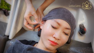 Asmr Hair Shampoo, Head Massage, Scalp Scratching at Tuan Coi Hair Salon