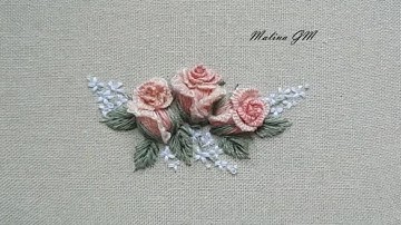 3D Rosebud Magic Cast on Stitch - Rose Embroidery Graceful bouquet of roses