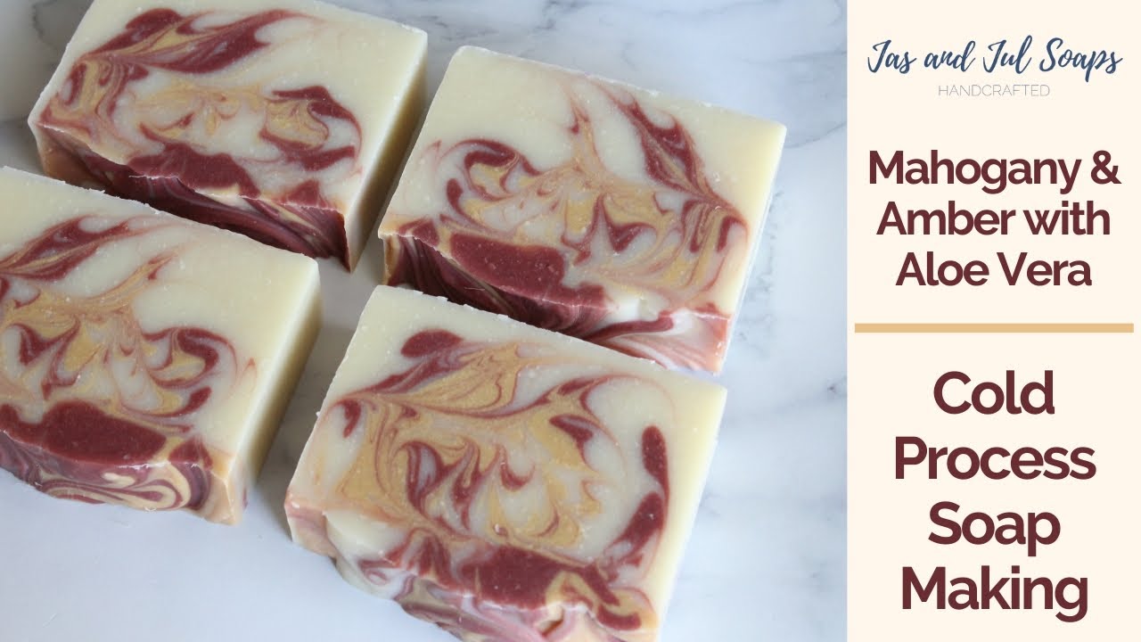 Mahogany and Amber Cold Process Soap Making and Cutting | Jas and Jul Soaps