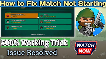 How to fix match not starting issue || Mini Militia Match Not Starting issue || Mini Militia