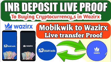 Wazirx me Mobikwik se Deposit kaise karen ? | Mobikwik wallet to Wazirx transfer | wazirx deposit