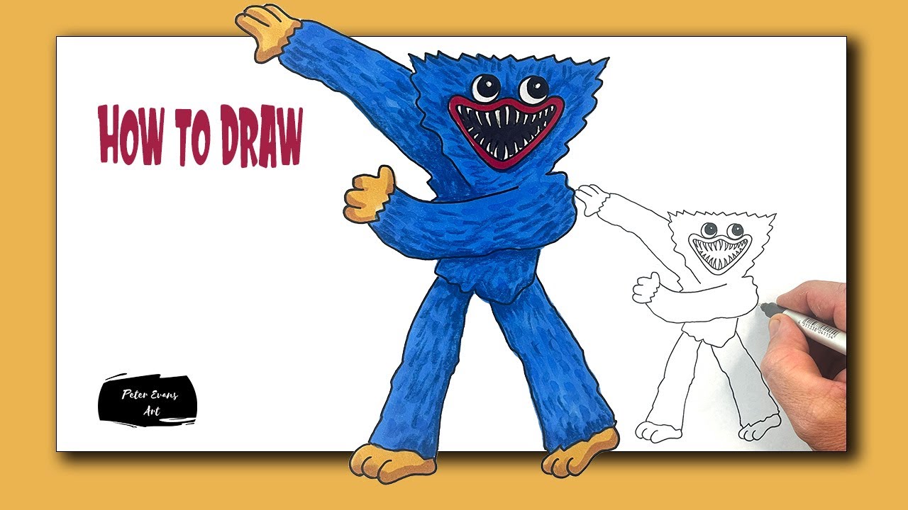 How to Draw Huggy Wuggy Dancing - YouTube