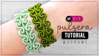 Pulsera Waves  Como hacer pulsera espiral de hilo | diy tutorial paso a paso ● macrame bracelet 340