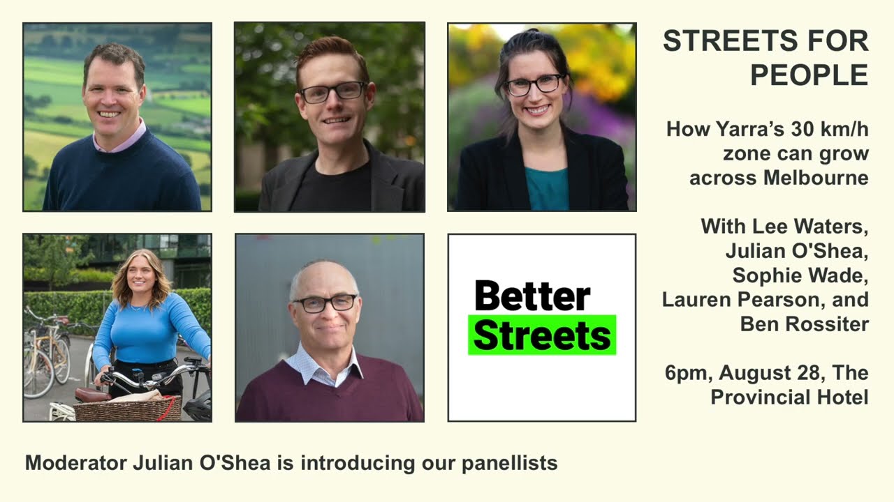Streets for People: Panel Discussion after Lee Waters Melbourne presentation