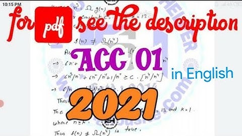 ACC 01 solved assignment 2020-21 in English | ACC 1 solved assignment 2021 pdf in English | IGNOU |