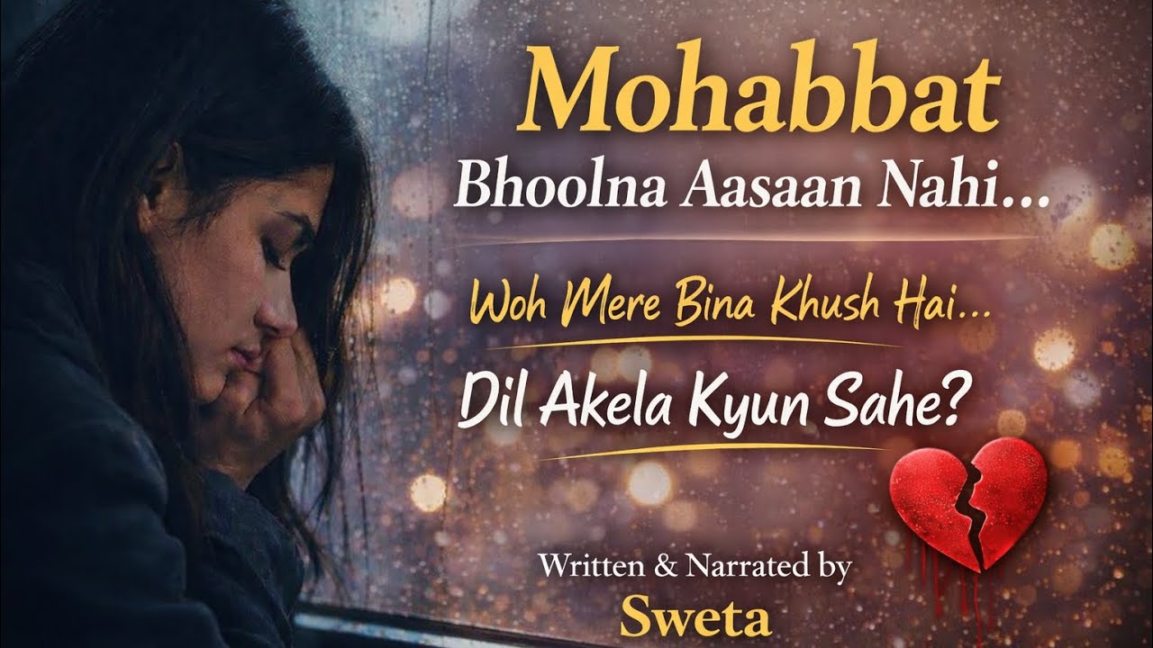 “Woh mere bina khush hai… par main uski yaadon ke saath jee rahi hoon.” 💔 narrate & written by sweta