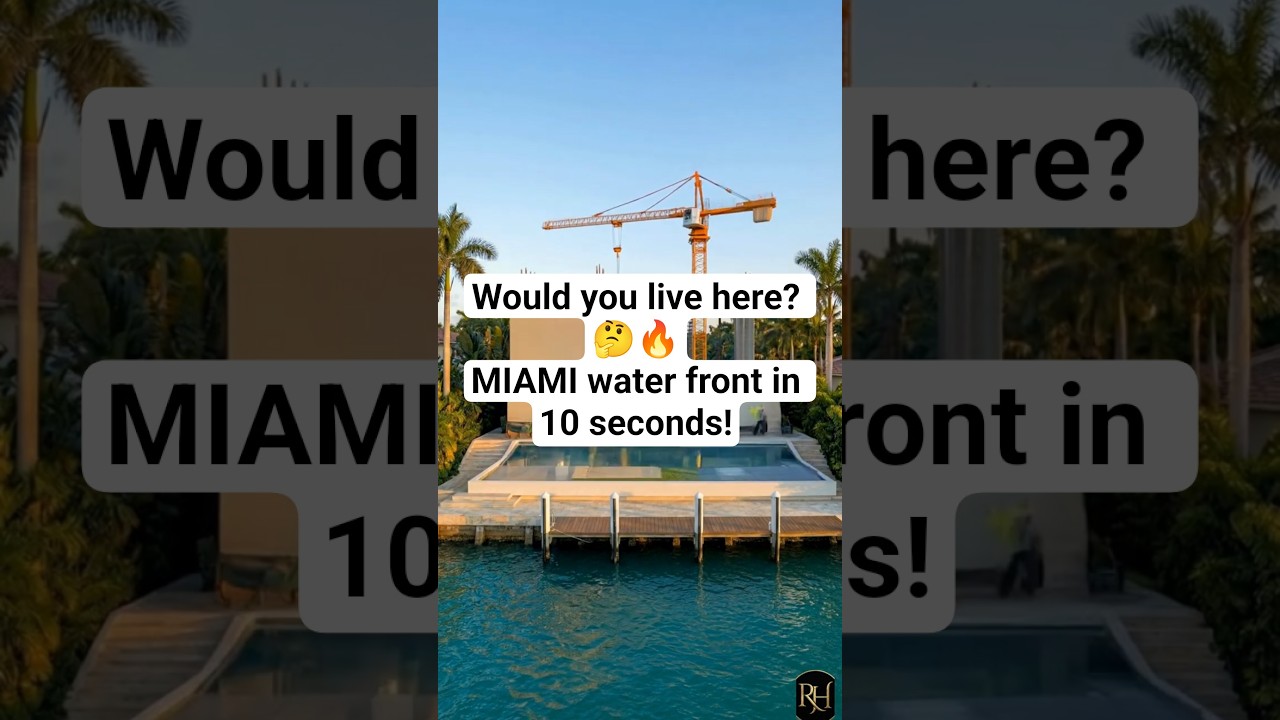 MODERN Miami Water front villa in 10sec! 🏡