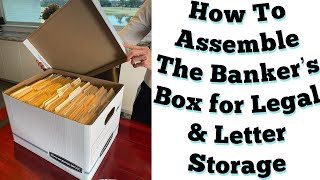 How To Assemble the Banker's Box's for Legal or Letter Storage. Once You Do One It's Simple!