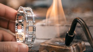 I Make A Platinum Bangle With 10ct Of Baguette Diamonds