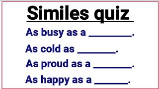 English similes quiz challenge//Learn and improve your English grammar and vocabulary.