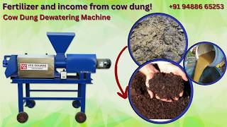 3 Hp Semi Automatic Cow Dung Screw Press Machine Coimbatore | Animal Dung Dewatering Machine