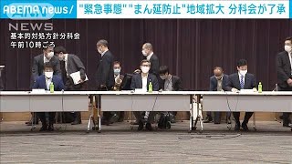 宣言拡大や商業施設への入場制限要請　分科会が了承(2021年8月17日)