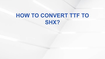 How to convert TTF to SHX?