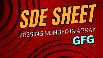 Missing number in an array | SDE SHEET GFG - 1 | Java | Tamil