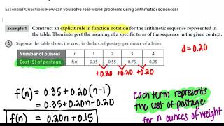 A1 2 7 Modeling with Arithmetic Sequences