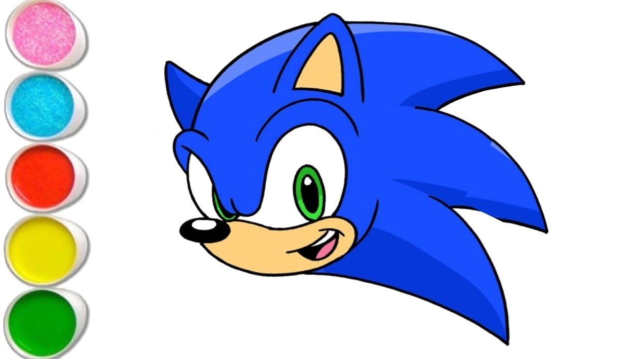 Sonic Drawing For Kids || Sonic Anime Drawing For Kids || Painting & Colouring 