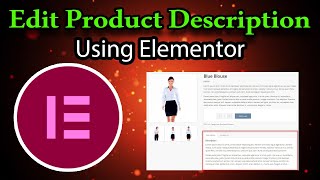 How to edit the WooCommerce Product Long Description | #elementor