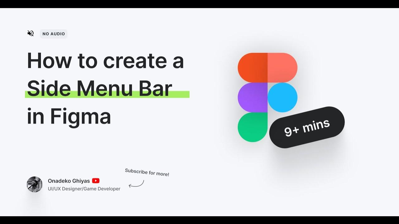 How to make a side Menu bar in Figma YouTube