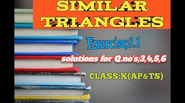 Similar Triangles exercise :8.1 Solutions /Solutions for 3,4,5,6/Class X/AP@TS/Detailed explanation