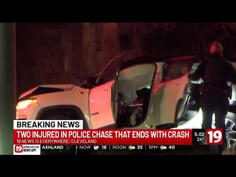 Cleveland Police Chase Ends In SPECTACULAR Crash!