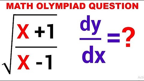 CALCULUS | Math Olympiad Questions | Quotient Rule Derivative | Math Olympiad Question