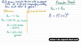 Year 12 General Maths QLD - Linking recurrence relations and annuity formulas (Part 2)