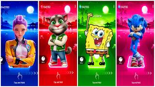 🔥 Rumi 🆚 Talking Tom  🆚 Spunch Bob 🆚 Sonic 🔥 Tiles Hop Challenge 😱 # 10 screenshot 2