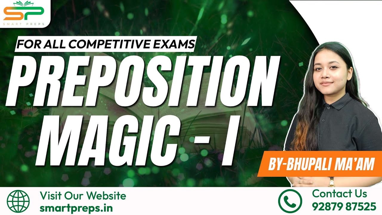 PREPOSITION MAGIC - 1 | ENGLISH | FOR ALL COMPETITIVE EXAMS | BY BHUPALI SANDHYA MA'AM