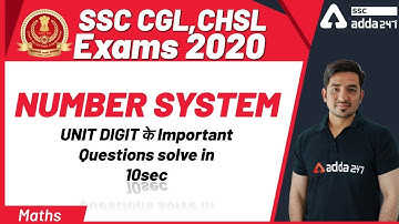 SSC CGL & CHSL | Maths | Number System Unit Digit के Important Questions for SSC Exams