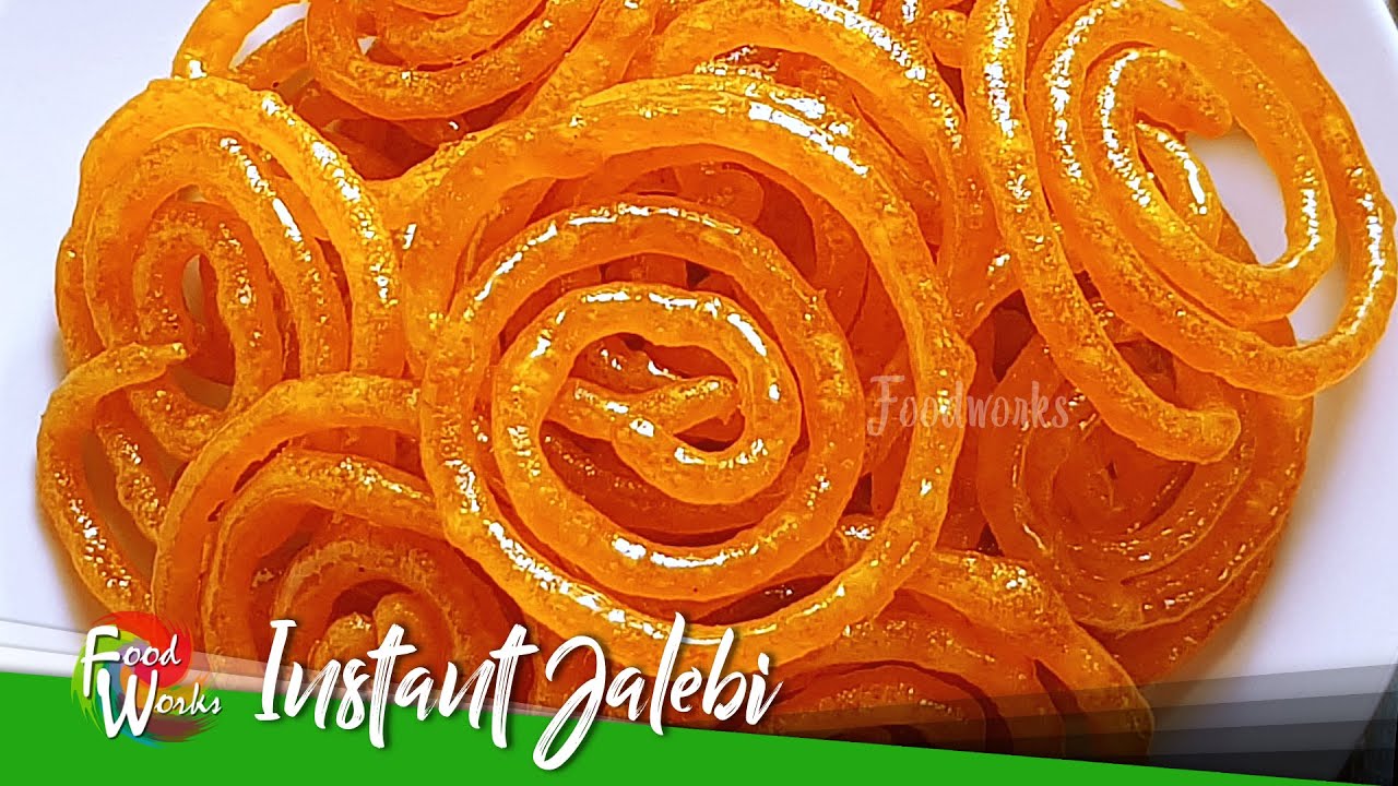 Jalebi Recipe  Instant Jalebi Recipe  How To Make Homemade Crunchy Juicy Jalebi Recipe  Foodworks