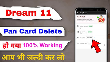 Dream11 Me Pan Card Kaise Change Kare | Dream11 Par Card Remove | Dream11 Par Card Change