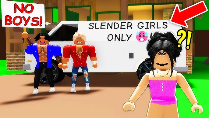 pretending to be a slender girl in ROBLOX BROOKHAVEN RP! 