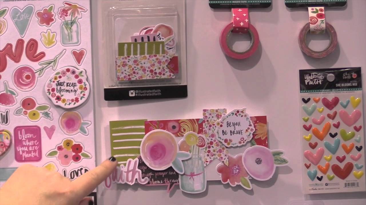 Bella Blvd - Illustrated Faith - She Blooms Collection - CHA 2016 scrapbooking tarjetas