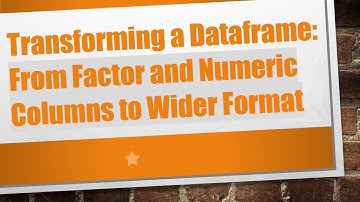 Transforming a Dataframe: From Factor and Numeric Columns to Wider Format