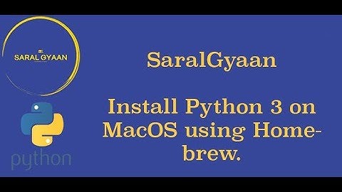 Install Python on Macos using Homebrew