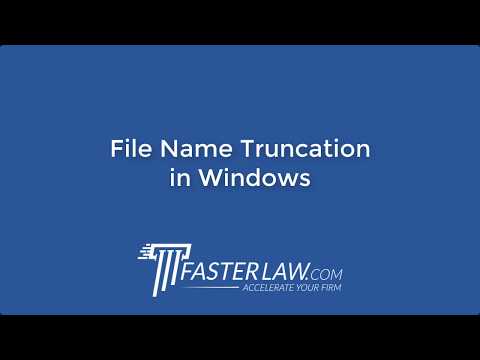 File Name Truncation