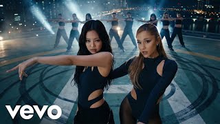 Jennie, Ariana Grande - NO BRAKES, ALL FIRE (Official Lyrics Video)